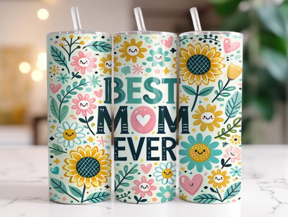 Best Mom Ever Floral 20 Oz Tumbler Wrap Review