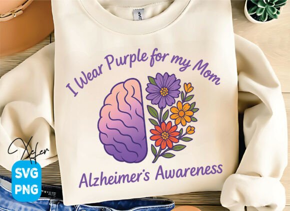 I Wear Purple for My Mom Png,Alzheimer's