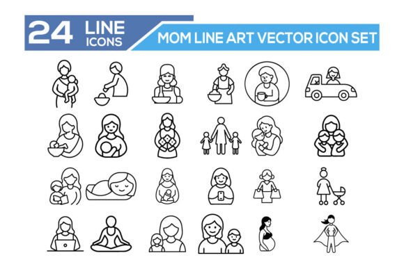 Mom Line Art Vector Icon Set: A Designer’s Honest Review for Real Embroidery Projects