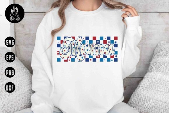 Patriotic Mama Stars SVG for Memorial Day
